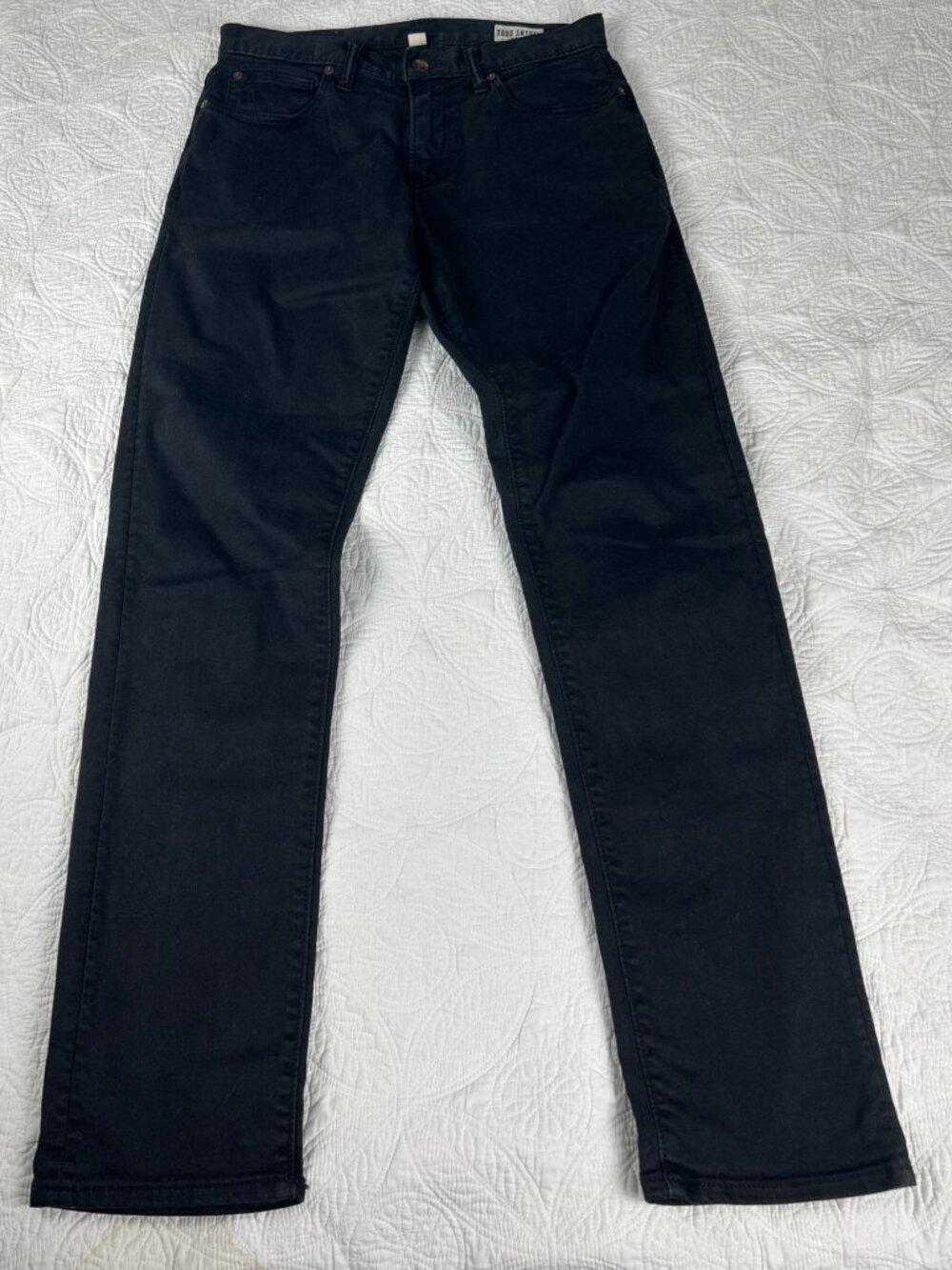 Todd Snyder Mens 5 Pocket Stretch Chino Jeans Black Cotton Button Size 28x32